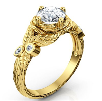 Leaf engagement ring Leaf engagement ring